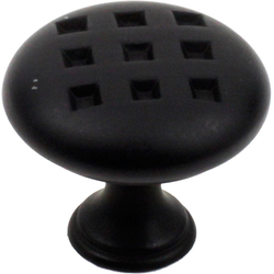 Majestic 1-3/8 Inch Diameter Matte Black Cabinet Knob