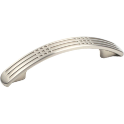 Majestic 3 Inch Center to Center Dull Satin Nickel Cabinet Pull