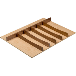 Walnut Creek Collection Trimmable Utensil Tray Insert, 26-3/4 Inch Width x 19-3/4 Inch Depth, Maple with Walnut Accents