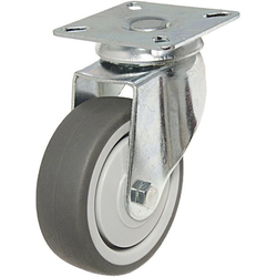 20% OFF 2-15/16 Inch Diameter Swivel Rubber Caster without Brake, 4 Pack, Grey