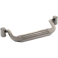 Majestic 3-3/4 Inch Center to Center Brushed Black Nickel Cabinet Bail Pull