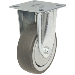 20% OFF 2-15/16 Inch Diameter Fixed Rubber Caster, 4 Pack, Grey