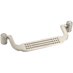 Majestic 3-3/4 Inch Center to Center Dull Satin Nickel Cabinet Bail Pull