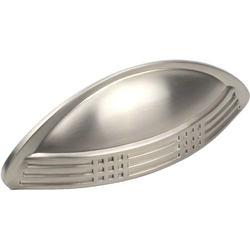 Majestic 3 Inch Center to Center Dull Satin Nickel Cabinet Cup Pull