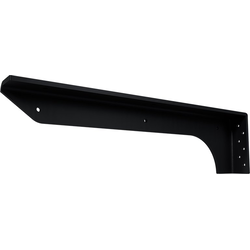 Single Metal Stud Front Flange Bracket, 16 Inch Depth x 2 Inch Width, Left Hand, Flat Black