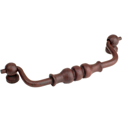 Savannah 5-1/16 Inch Center to Center Natural Rust Cabinet Bail Pull