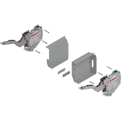 Aventos HK-S Lift Mechanism with Cover Set, Power Factor 19 to 39, for Cabinet Height 7-3/8 to 24 Inch, Cabinet Width 25 to 72 Inch, Requires Clip Inline Door Mounting Plate, Dark Gray