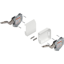 Aventos HK-S Lift Mechanism with Cover Set, Power Factor 86 to 177, for Cabinet Height 7-3/8 to 24 Inch, Cabinet Width 25 to 72 Inch, Requires Clip Inline Door Mounting Plate, Silk White