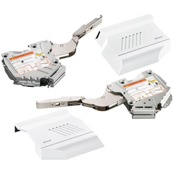 Aventos HK-S Tip-On Lift Mechanism with Cover, Power Factor 19 to 39, for Cabinet Height 7-3/8 to 24 Inch, Cabinet Width 25 to 72 Inch, Requires Clip Inline Mounting Plate and Tip-On Device, Silk Whit