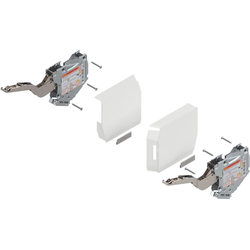 Aventos HK-S Tip-On Lift Mechanism with Cover, Power Factor 40 to 85, for Cabinet Height 7-3/8 to 24 Inch, Cabinet Width 25 to 72 Inch, Requires Clip Inline Mounting Plate and Tip-On Device, Silk Whit