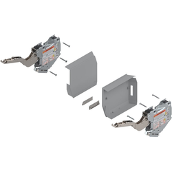 Aventos HK-S Tip-On Lift Mechanism with Cover, Power Factor 86 to 177, for Cabinet Height 7-3/8 to 24 Inch, Cabinet Width 25 to 72 Inch, Requires Clip Inline Mounting Plate and Tip-On Device, Dark Gra