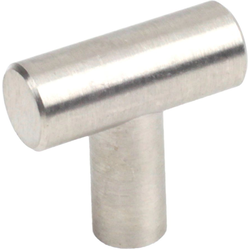 Stainless 1-3/8 Inch Diameter Brushed Stainless Steel Cabinet Knob