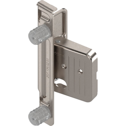 METABOX M/K/H Height Doweled Right Hand Clip-On Front Fixing Bracket, Nickel