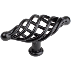 Saxon 3-1/2 Inch Diameter Matte Black Cabinet Knob