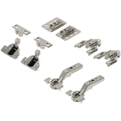 Aventos HF Bi Fold Door Lift Hinge and Mounting Plate Set for Face Frame Construction, Screw-On or /Dowel Mounting