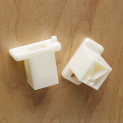 1-3/8" (1.32") Plastic Slide Side Spacers with 32MM Mounting Hole Spacing, Pozi/Pan Head Screw Required, Natural
