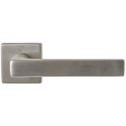 PMI Dallas Passage Door Handle for 1-3/4 Inch Door Thickness, Set of Left and Right, Satin Nickel with Resista