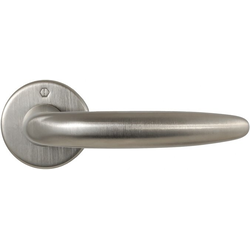 PMI Atlanta Passage Door Handle for 1-3/8 Inch Door Thickness, Set of Left and Right, Satin Nickel with Resista