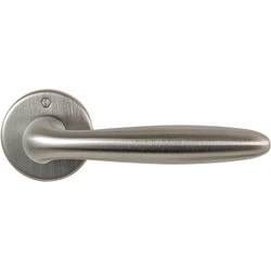 PMI Verona Passage Door Handle for 1-3/8 Inch Door Thickness, Set of Left and Right, Satin Nickel with Resista