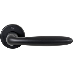 PMI Verona Passage Door Handle for 1-3/4 Inch Door Thickness, Set of Left and Right, Matte Black