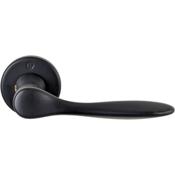 PMI New Orleans Passage Door Handle for 1-3/8 Inch Door Thickness, Set of Left and Right, Matte Black