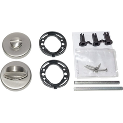 30% OFF PMI Privacy Thumb Lock Kit with Round Rosettes for 1-3/8 or 1-3/4 Inch Thick Doors, Satin Nickel with Resista
