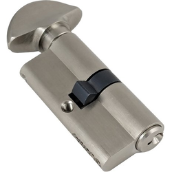 PMI Cylinder Locking Kit for 1-3/4 Inch Door, 360 Degree Turn, Round Escutcheons, Satin Nickel