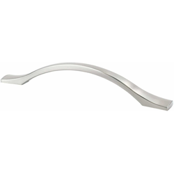 Berenson Echo 6-5/16 Inch Center to Center Cabinet Pull, Traditional Style, Zinc Material, Brushed Nickel