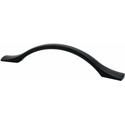 Berenson Echo 5-1/16 Inch Center to Center Cabinet Pull, Traditional Style, Zinc Material, Matte Black
