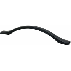 Berenson Echo 6-5/16 Inch Center to Center Cabinet Pull, Traditional Style, Zinc Material, Matte Black