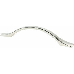 Berenson Echo 5-1/16 Inch Center to Center Cabinet Pull, Traditional Style, Zinc Material, Polished Nickel