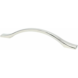 Berenson Echo 6-5/16 Inch Center to Center Cabinet Pull, Traditional Style, Zinc Material, Polished Nickel