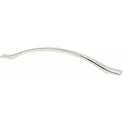 Berenson Echo 8-13/16 Inch Center to Center Cabinet Pull, Traditional Style, Zinc Material, Polished Nickel