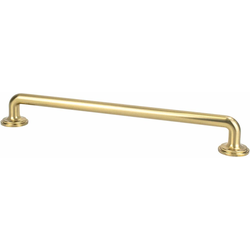 Berenson Folklore 8-13/16 Inch Center to Center Cabinet Pull, Traditional Style, Zinc Material, Modern Brushed Gold
