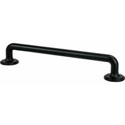 Berenson Folklore 6-5/16 Inch Center to Center Cabinet Pull, Traditional Style, Zinc Material, Matte Black