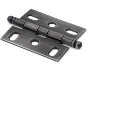 1-3/4 Inch x 2-1/2 Inch Brass Cabinet Hinge, Weathered Pewter
