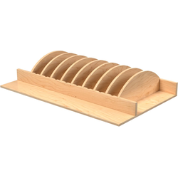 31-7/32 Inch Width Adjustable Deep Drawer Divider System For 27 Inch Width Minimum Cabinet Opening, Light Brown