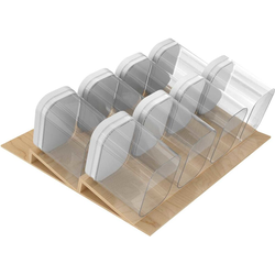 19-1/4 Inch Width OXO Series Container Drawer Cannister Storage Insert, Trimmable, Light Brown