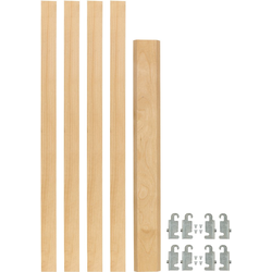 30% OFF 1-1/8 Inch Width x 19-5/8 Inch Height Adjustable Pilaster/Bracket Set With Mounting Hardware, Slides and Drawers NOT Included, Light Brown