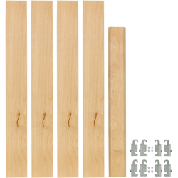 26% OFF 2-3/8 Inch Width x 19-5/8 Inch Height Adjustable Pilaster/Bracket Set With Mounting Hardware, Slides and Drawers NOT Included, Light Brown
