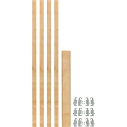 30% OFF 7/8 Inch Width x 27-3/16 Inch Height Upright Wood Pilaster System, For 3 Drawers, Slides and Drawers NOT Included, Light Brown