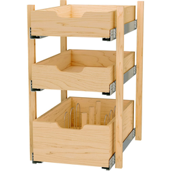26% OFF 16 Inch to 16-1/2 Inch Minimum Width Pilaster Kit With BLUM Soft-Close For 18 Inch Full-Height Base, Light Brown