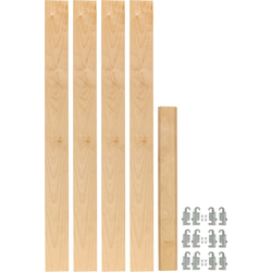 26% OFF 2-3/8 Inch Width x 27-3/16 Inch Adjustable Upright Wood Pilaster System, For 3 Drawers, Slides and Drawers NOT Included, Light Brown