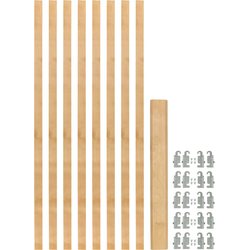 30% OFF 7/8 Inch Width x 54-13/32 Inch Height Tall Pantry Adjustable Wood Pilaster System, For 5 Drawers, Slides and Drawers NOT Included, Light Brown
