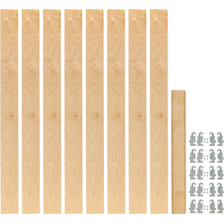 26% OFF 2-3/8 Inch Width x 54-13/32 Inch Height Tall Pantry Adjustable Wood Pilaster System, For 5 Drawers, Slides and Drawers NOT Included, Light Brown