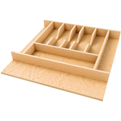 25% OFF 19-1/4 Inch Width x 19-1/2 Inch Depth x 2-3/8 Inch Height Shallow Drop-In Cutlery Tray Insert, Light Brown