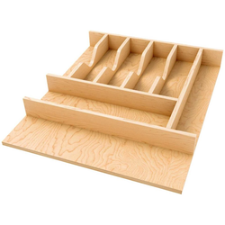 26% OFF Right Fit Wood Cutlery Tray Drop-In Insert, 2-3/8" Height x 16-1/4" Width x 19-1/2" Depth, Trimmable