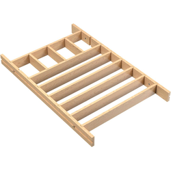  Trimmable Bottom Mount Pull Out Shallow Drawer Divider System For 33 to 36 Inch Cabinet Widths, Untrimmed Size 31-7/32" W x 2-3/8" H x 19-13/16" D, Clear-Coat Maple Veneer 