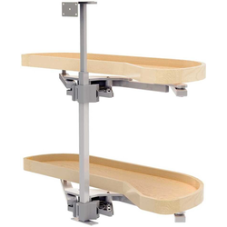 Girasolo 2-Tier Soft-Close Blind Left Corner Optimizer for 12" Minimum Face Frame Opening Width x 24-13/32" to 30-11/16" Height