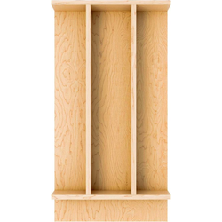 10-1/4 Inch Width x 19-1/2 Inch Depth x 2-3/8 Inch Height Shallow Drop-In Utility Tray Drawer Insert, 4 Drawer Compartments, Light Brown